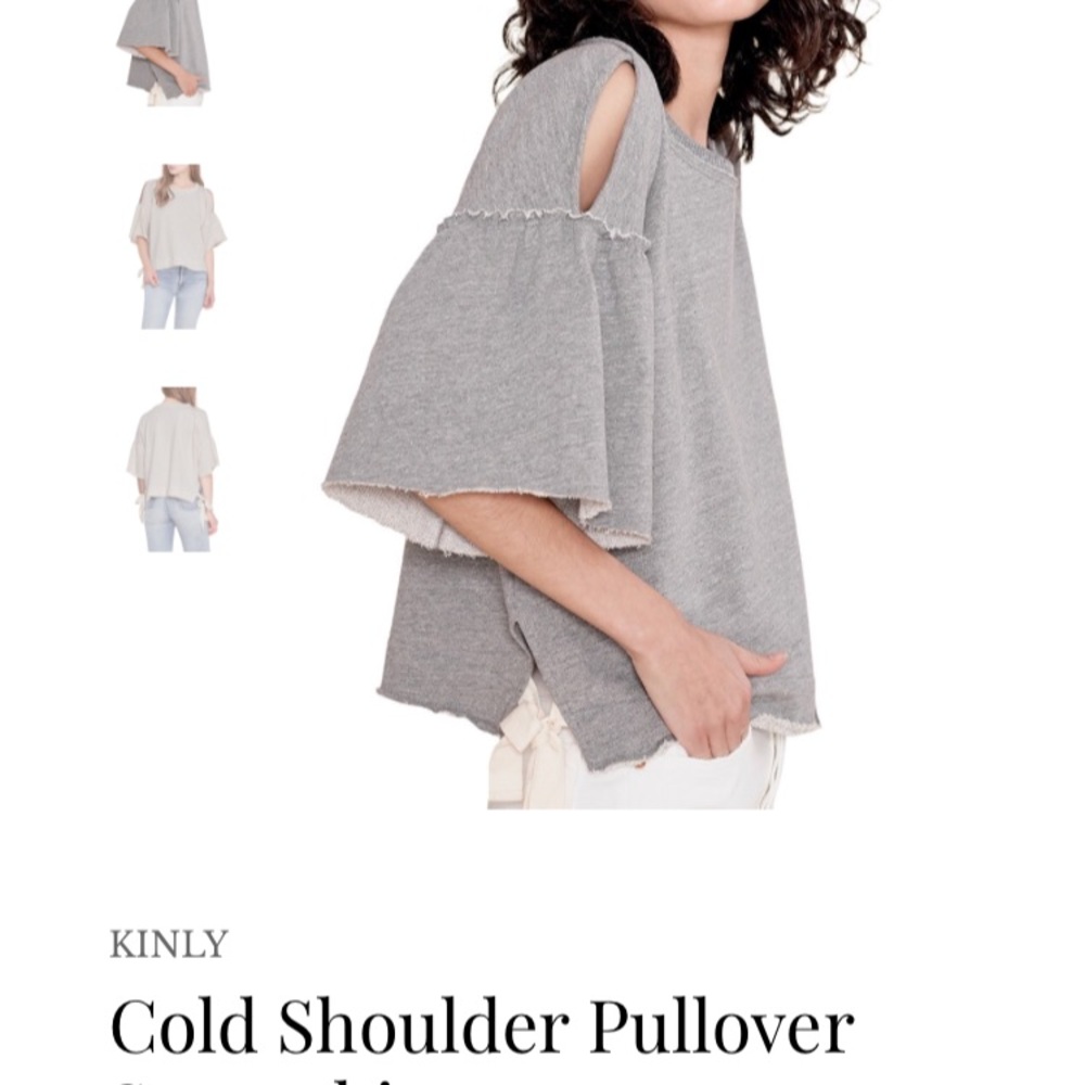 Kinly Cold Shoulder Sweatshirt